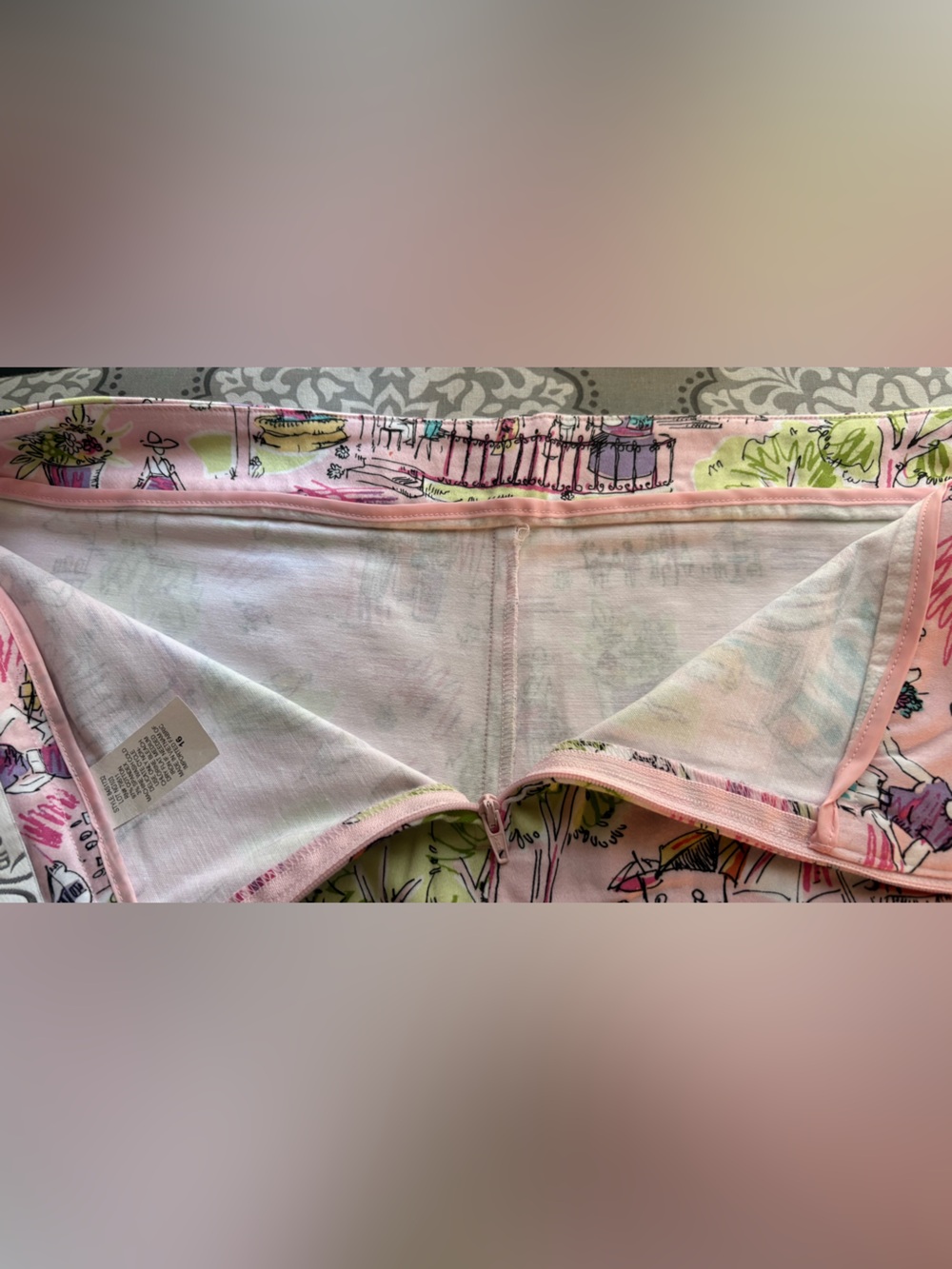 Dressbarn Women's Pink Printed A-Line Skort - Picture 4 of 9